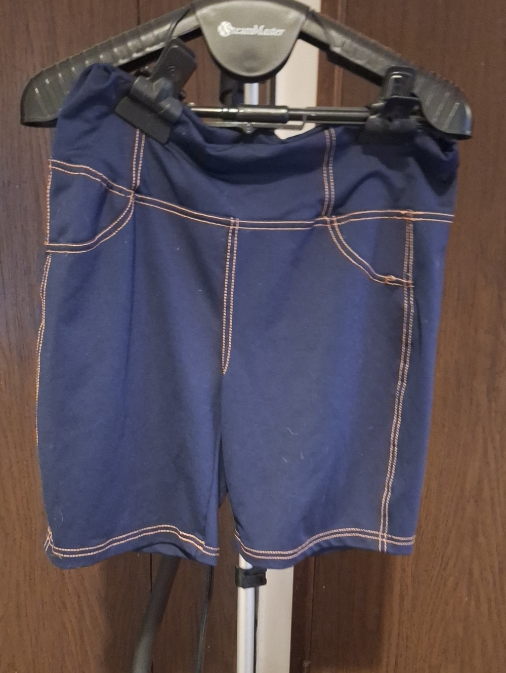 SHEIN Navy Bike Shorts with Contrast Stitching
